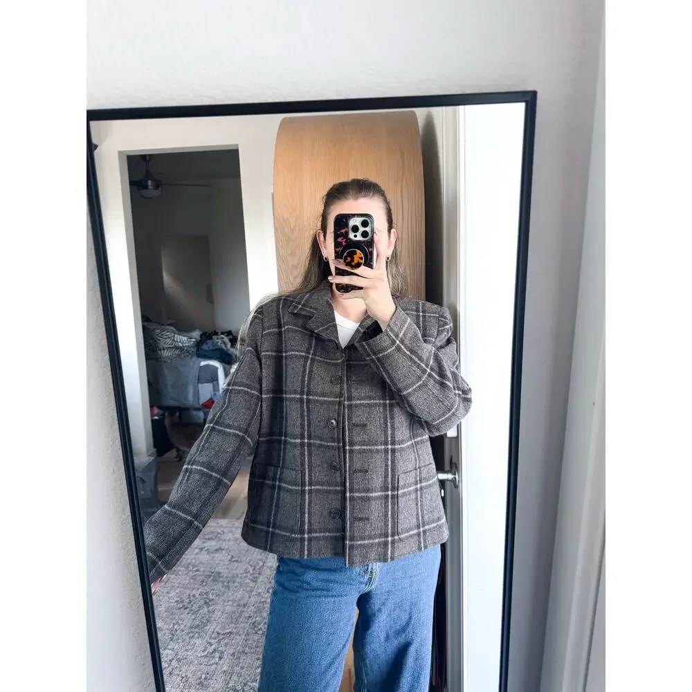 Vintage‎ Gray Plaid Jacket